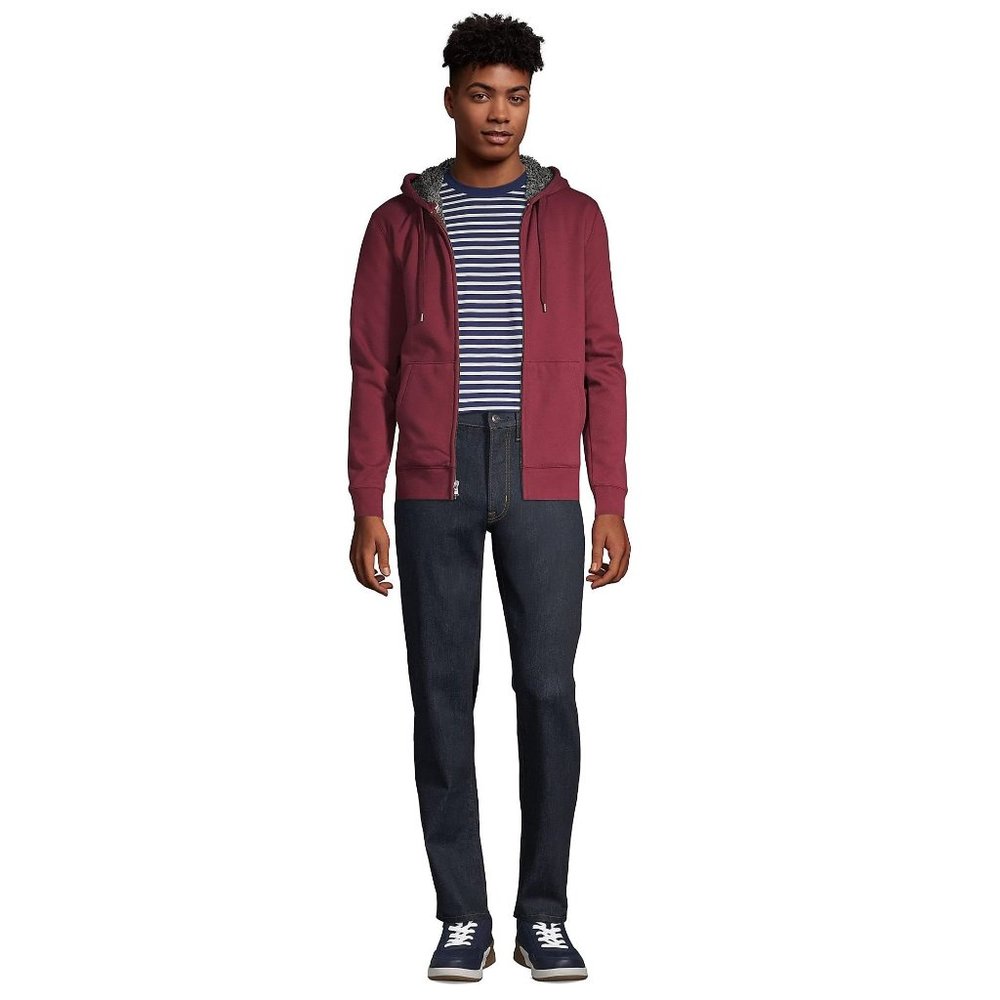 NWT Lands End Men's Serious Sweats Sherpa Lined Hoodie Size 2XL $100 LE05